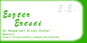 eszter ercsei business card